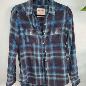 blue plaid flannel